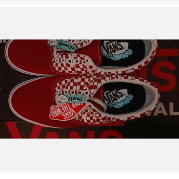 VANS Men's 9/Women's 10.5 Era ComfyCush Tear Check Red - VN0A3WM9V9Z - Picture 5 of 12